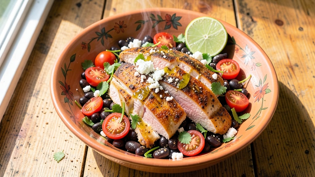 Authentic Mexican Chicken Salad Recipe: Cilantro-Lime Vinaigrette with Crunchy Black Beans