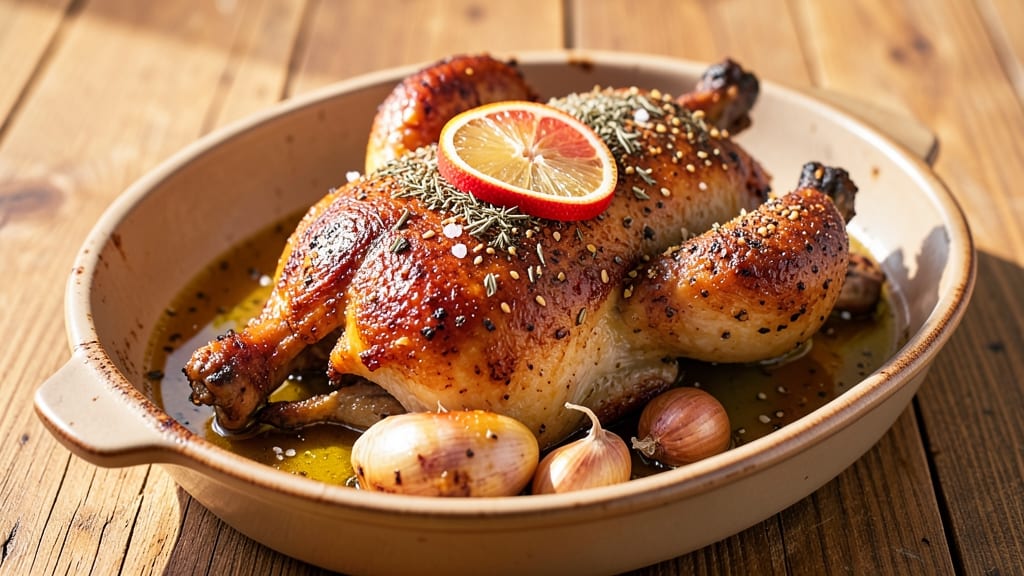 Arabic Roasted Chicken Recipe: Fragrant Za'atar and Lemon Crisp With Juicy Meat