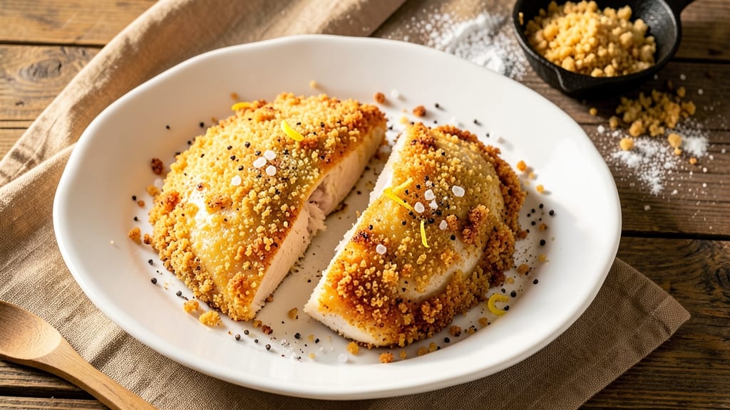 Baked Chicken Breast With Bread Crumbs Recipe: Double-Dredged Crispy Crust Magic