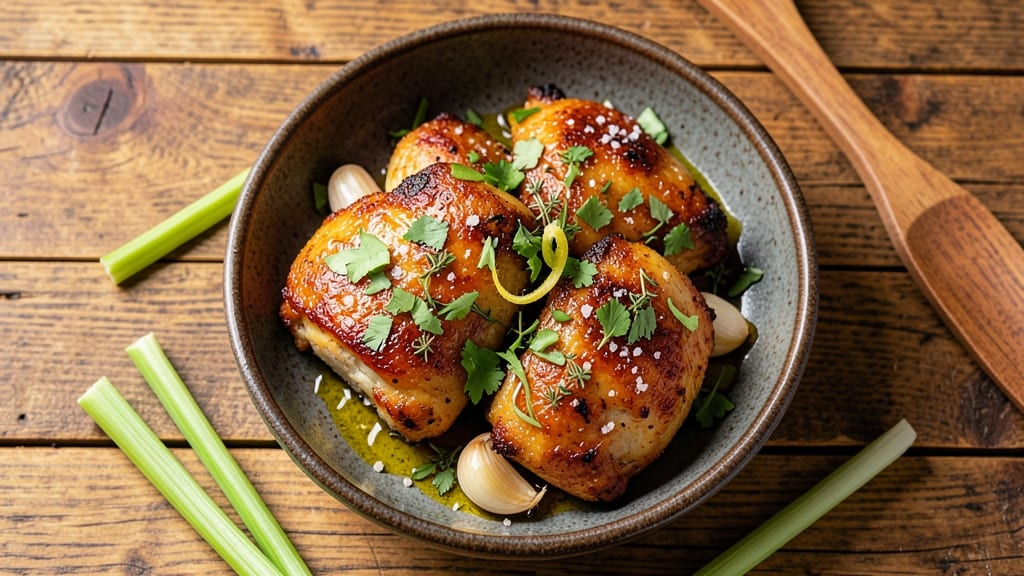 Air Fry Chicken Quarters Recipe: Celery Herb Crust Meets Juicy Centers