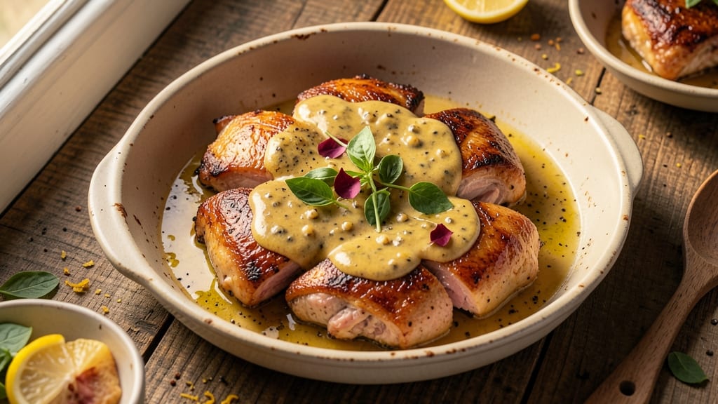 Baked Chicken With Basil Recipe: Herb-Infused Butter Poaching for Moist, Aromatic Bites