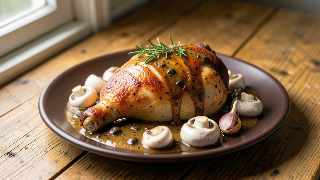 Baked Chicken and Mushroom Sauce Recipe: Umami-Rich Pan Sauce That Thickens to Velvety Perfection