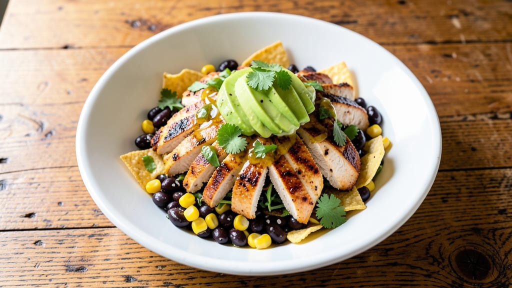 Applebee's Southwest Chicken Salad Recipe: Crunchy Tortilla Topping and Zesty Lime Dressing