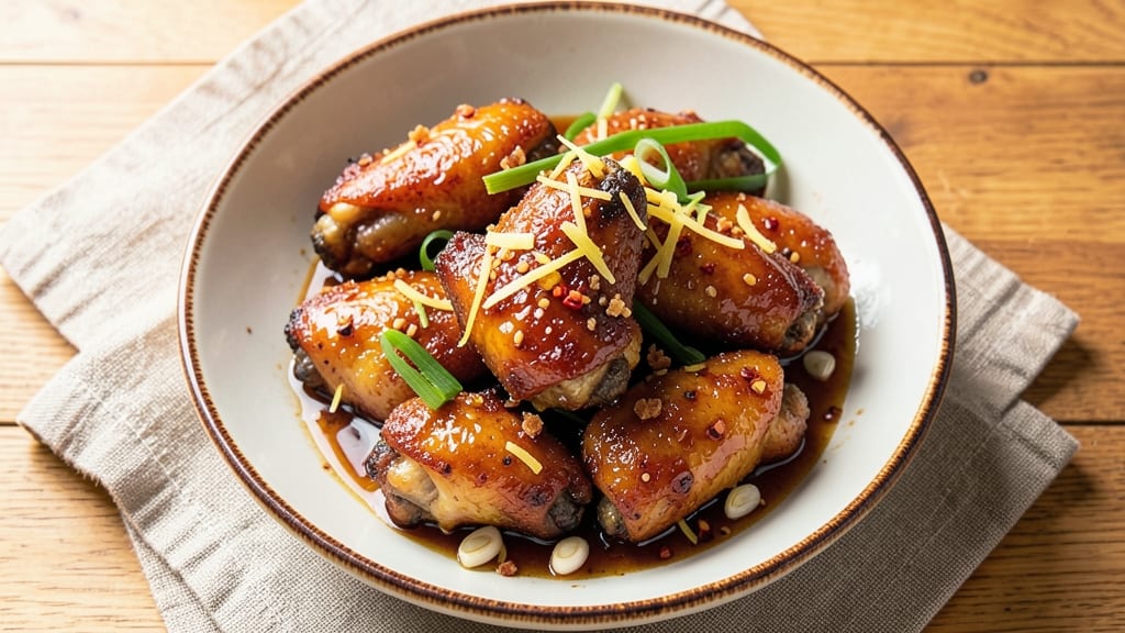 Baked Chicken Wings With Honey Soy and Ginger Marinade Recipe: Glossy Caramelized Crust and Zesty Umami Bite