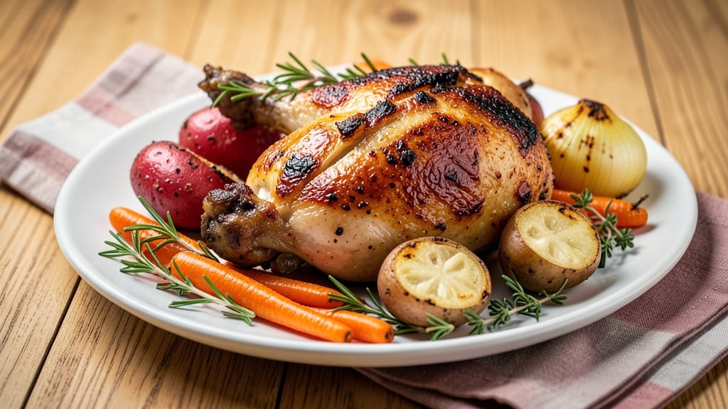 Baked Chicken Thighs and Veggies Recipe: One-Pan Herb Roast With Caramelized Roots