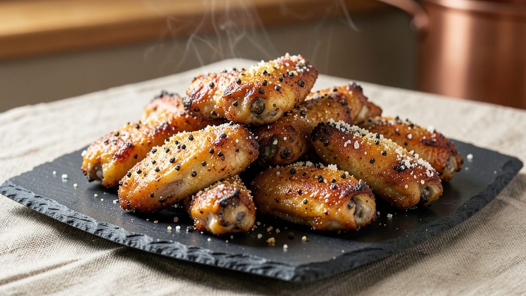 Baked Salt and Pepper Chicken Wings Recipe: Double-Dredged Crunch With Juicy Centers