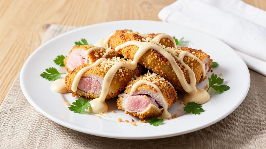 Baked Chicken Tenders Recipe with Mayo: Crispy Parmesan Crust and Cool Creamy Dip