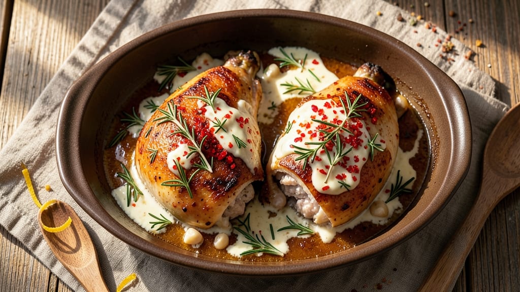 Baked Stuffed Chicken Thighs Recipe: Herb-Stuffed Crispy Skin and Juicy Centers