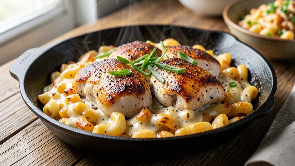 Baked Chicken Macaroni Recipe: One-Pan Cheesy Crisp With Juicy Centers