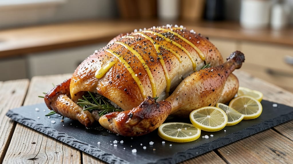 Baked Lemon Pepper Whole Chicken Recipe: Crispy Skin, Juicy Centers Without Brining