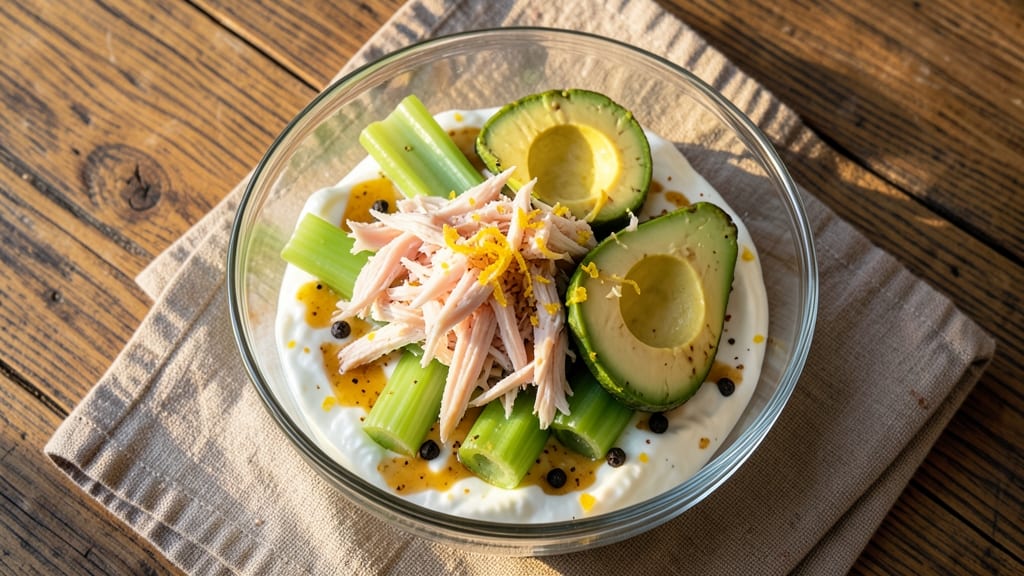 Ashley Mac's Chicken Salad Recipe: Crunchy Celery and Creamy Avocado Twist
