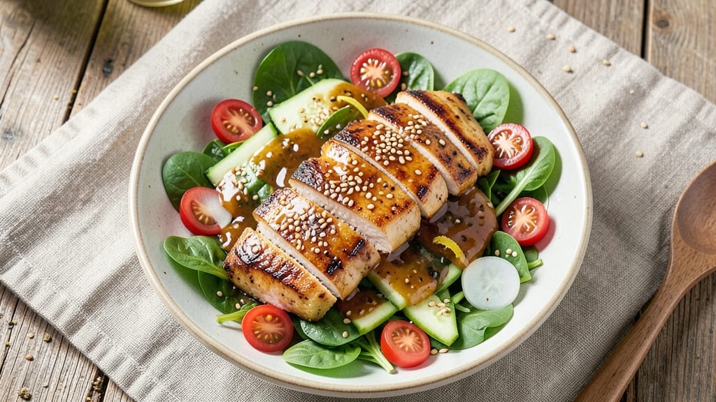 Asian Chicken Salad Sesame Dressing Recipe: Nutty-Tangy Glaze for Crunchy Greens