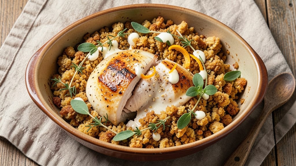 Baked Chicken Breast With Stove Top Stuffing Recipe: One-Pan Dinner With Golden Crust and Herby Filling