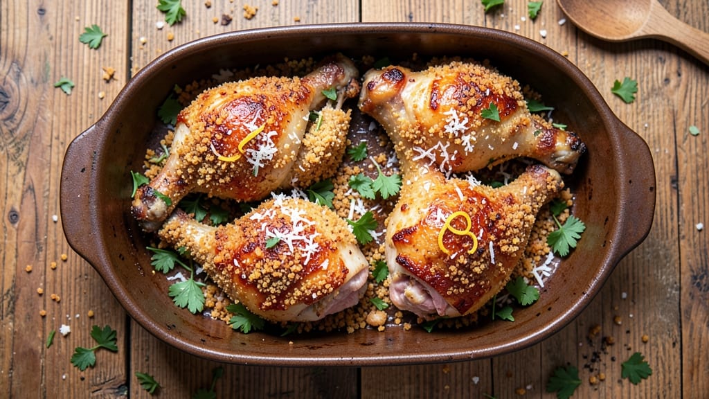 Baked Chicken Legs With Bread Crumbs Recipe: Crunchy Crust That Stays Crisp All Night