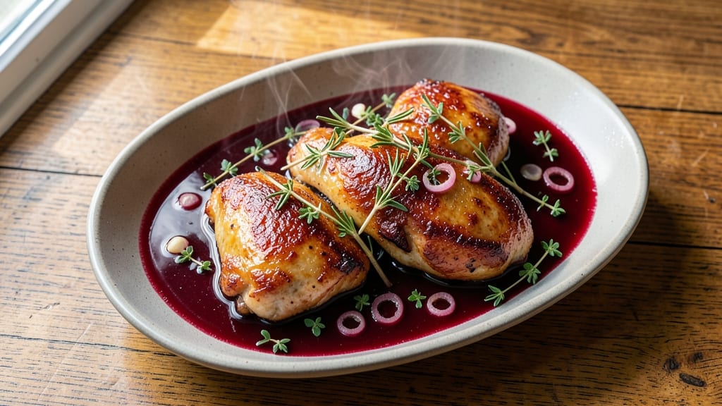 Baked Chicken in Wine Sauce Recipe: Deep-Red Sauce That Caresses Tender Meat
