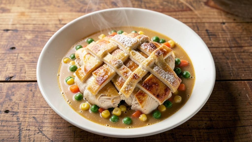 Campbell's Cream of Chicken Pot Pie Recipe: One-Pot Creamy Comfort With Celery Crown Crunch