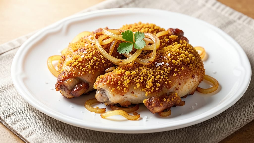 Campbell's French Fried Onion Chicken Recipe: Crunchy Crown Topping Over Juicy Bites