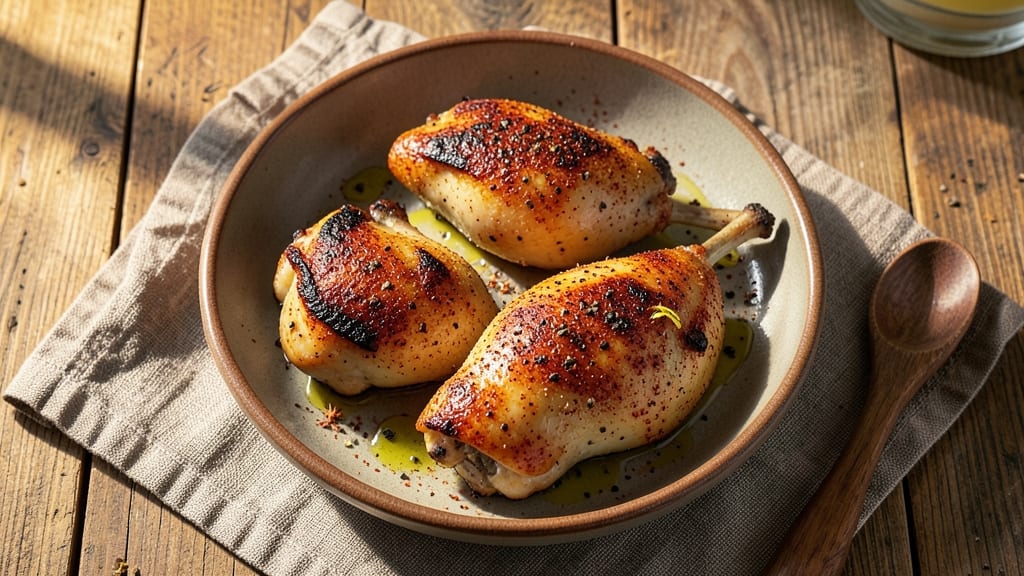 Air Fried Bone-In Chicken Thighs Recipe: Crispy Skin, Juicy Meat in 20 Minutes
