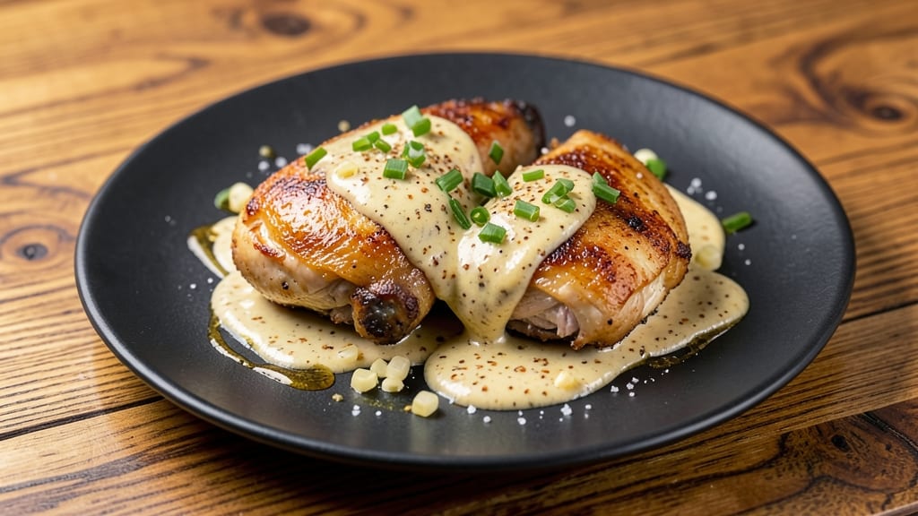 Chicken Thighs With Creamy Mustard Sauce Recipe: Pan-Sear Crispy Skin, Rich Sauce Fusion