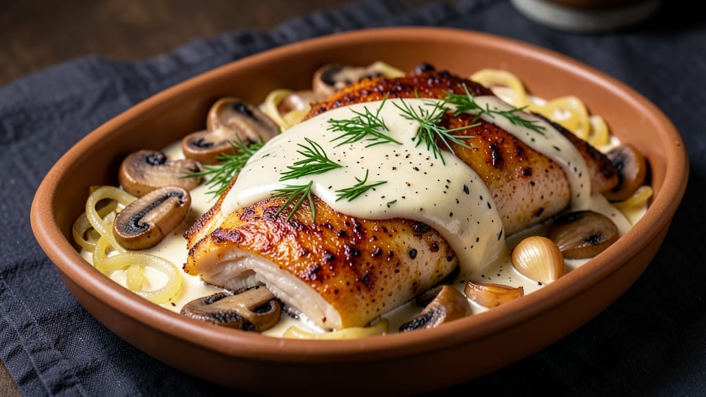 Baked Chicken Stroganoff Recipe: One-Pan Creamy Mushroom Magic