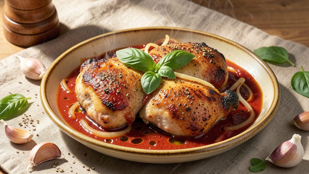 Baked Chicken in Tomato Sauce Recipe: One-Pot Simplicity With Herbed Depth