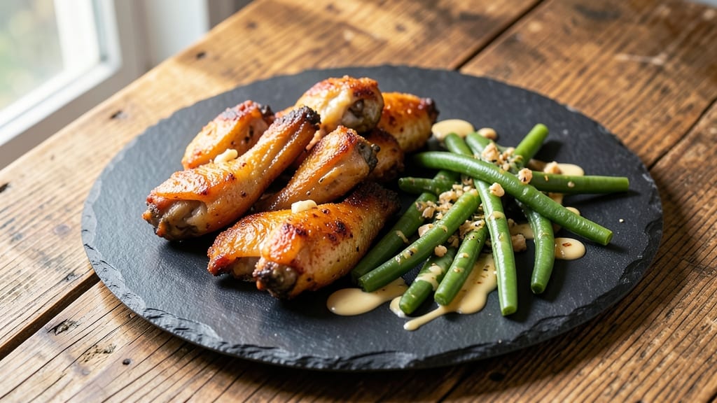 Gordon Ramsay's Chicken Wings and Green Beans Recipe: Crispy Wings with Bright Almondine Beans