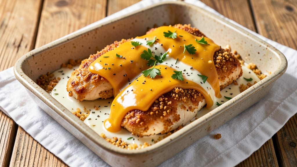 Grandma's Chicken Bake Recipe: Crispy Top, Melty Cheese Comfort