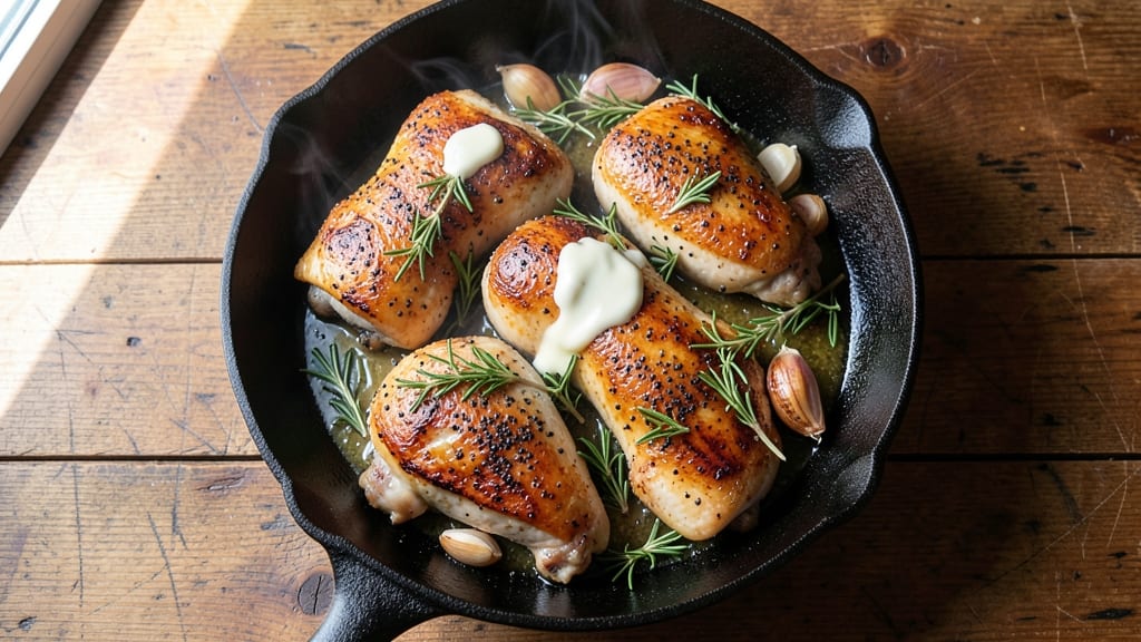 Nigella Lawson's Chicken Thighs Recipe: Pan-Seared Crispiness With Herby Butter Magic