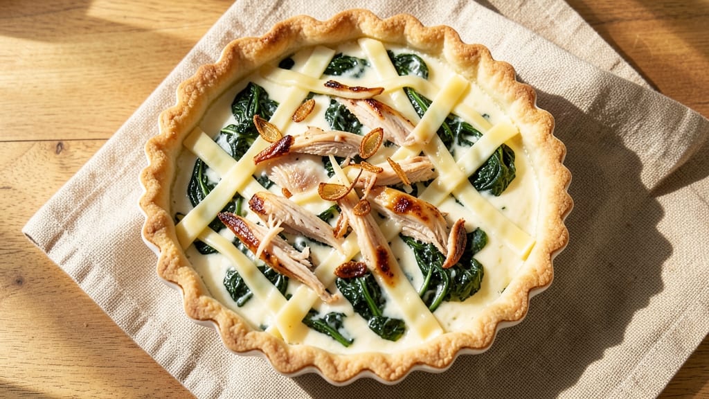 Spinach Chicken Quiche Recipe: Flaky Crust With Savory Egg Filling